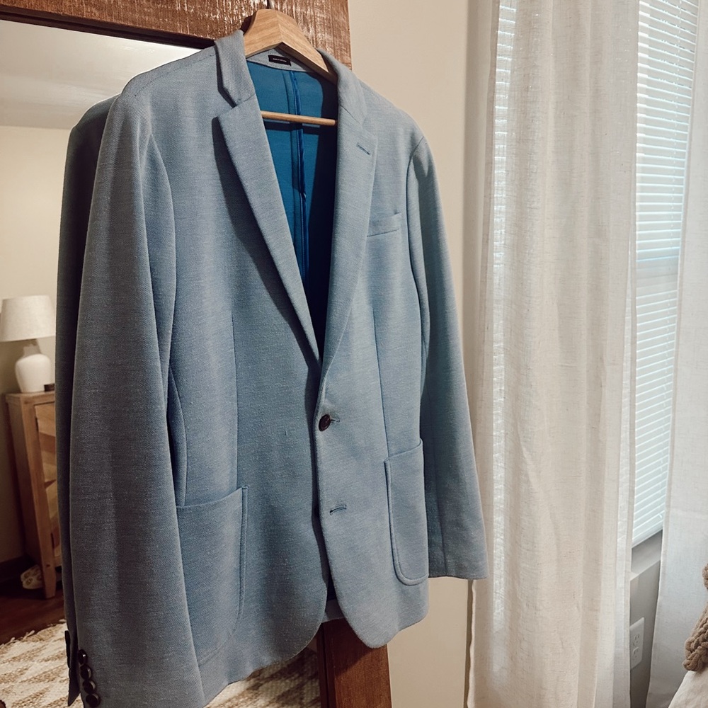 Blue suit coat